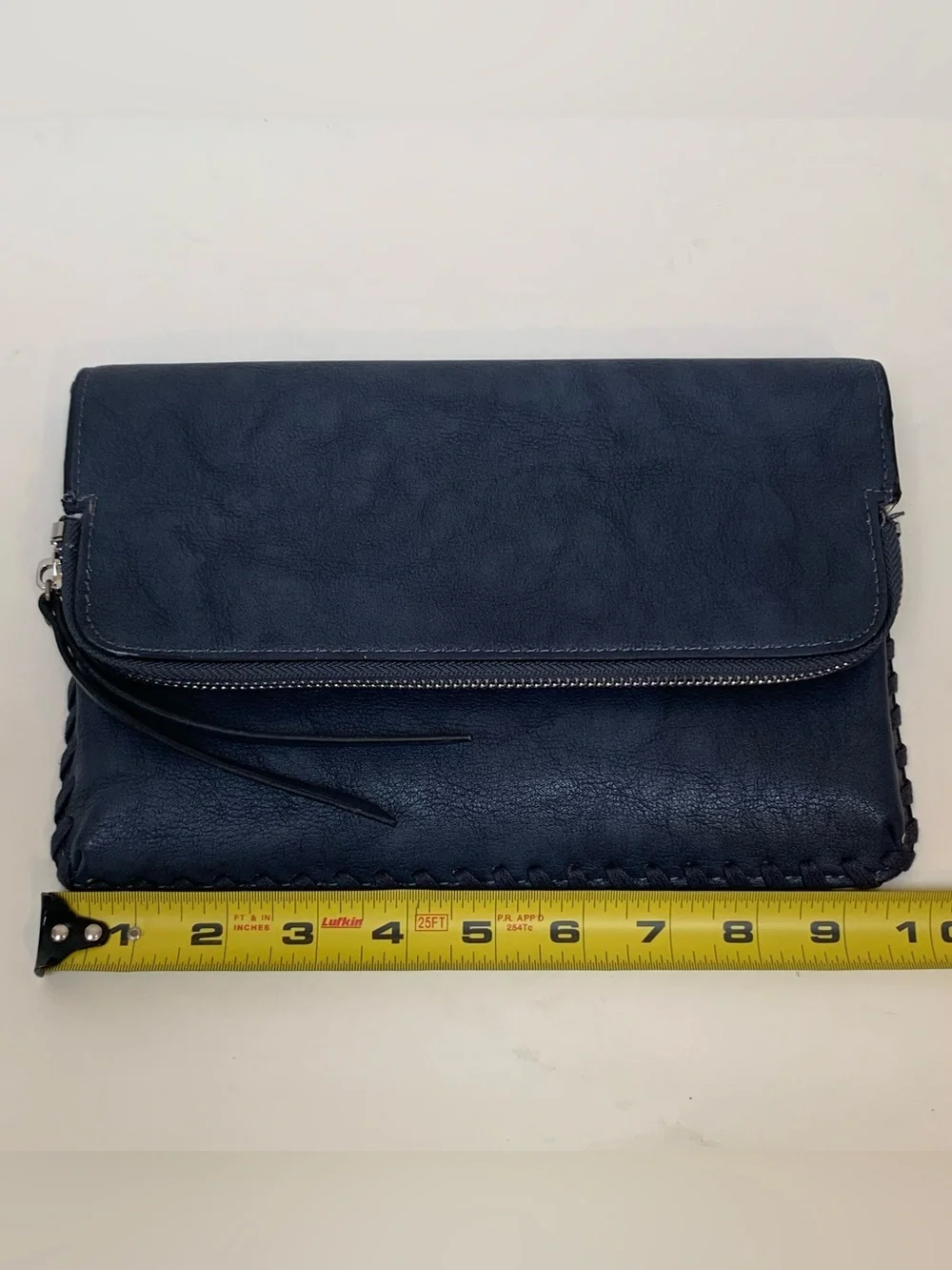 URBAN Expression Vegan Leather Crossbody Clutch Handbag Purse Blue w/o Strap